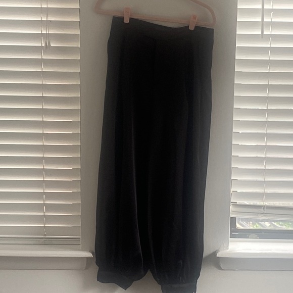 Zara Pants - Black Wide Leg Satin like Balloon Pants